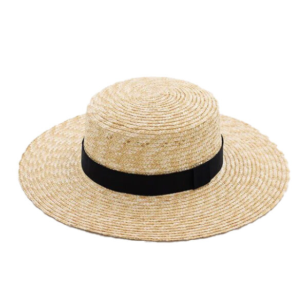 Chapeau de paille large bord pour femmes Chapeau de soleil noir Panama plage t 1.jpg 640x640 1